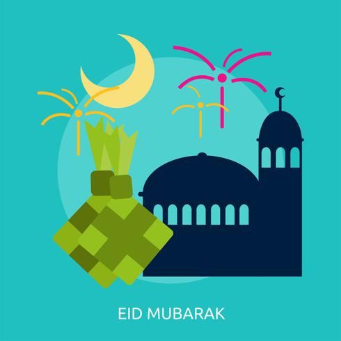 Eid Mubarak Conceptual ilustración Diseño vector