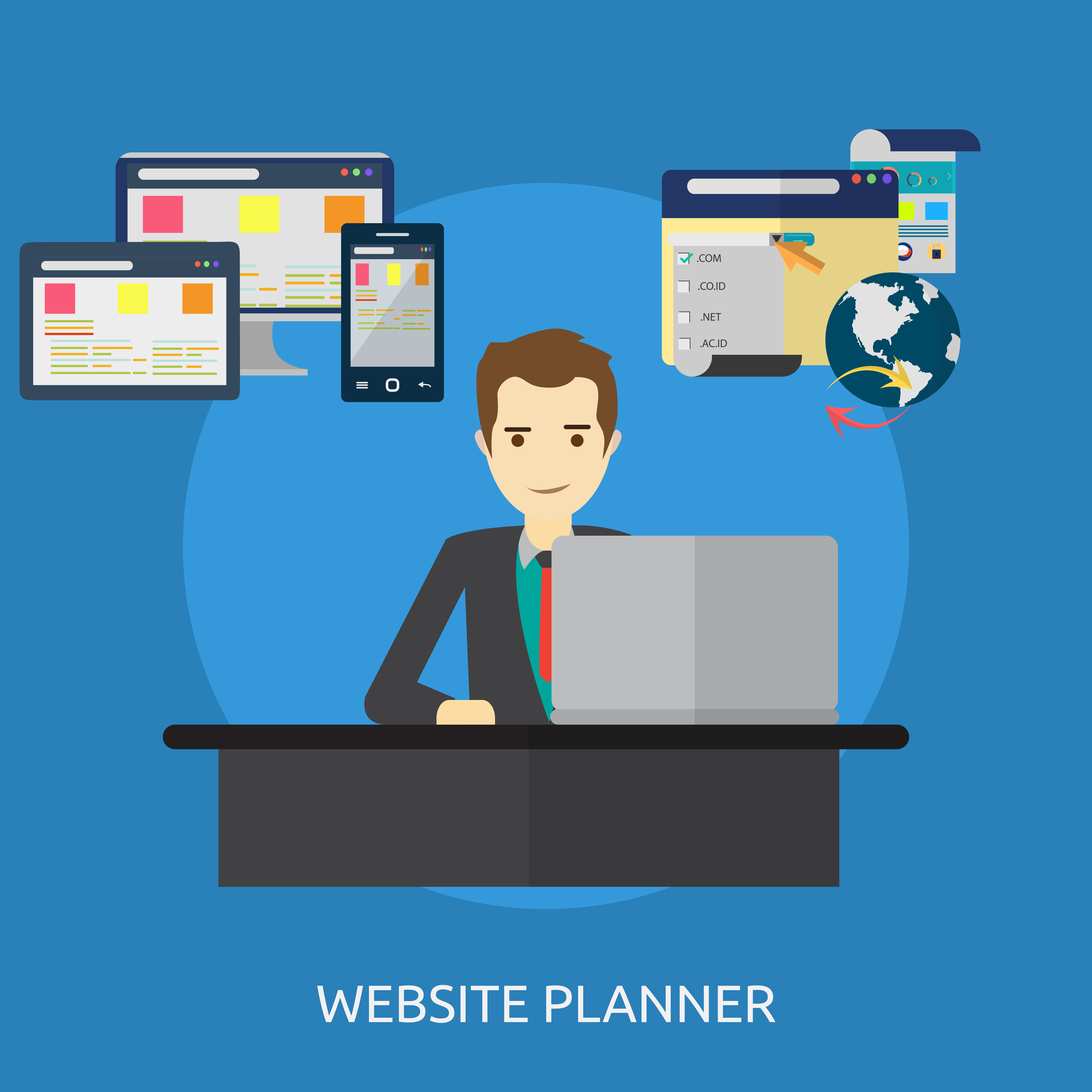 Website Planner Conceptual illustration Design 473666 Vector Art at
