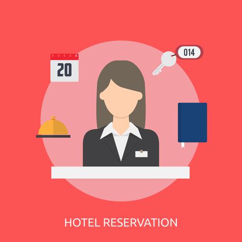 Hotel Reservation Conceptual illustration Design vector