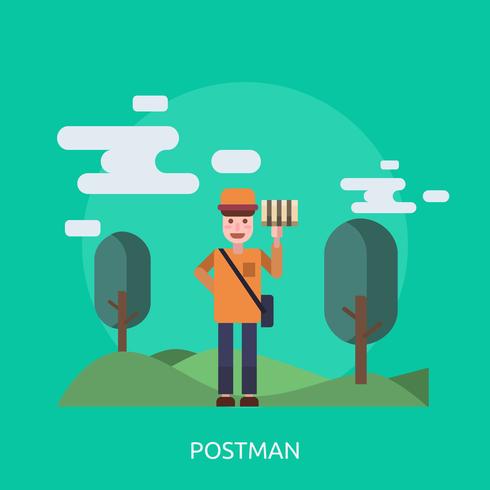 Postman Conceptual illustration Design vector