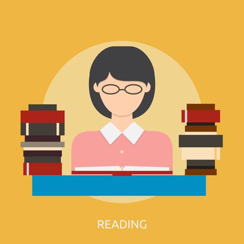 Reading Conceptual illustration Design vector