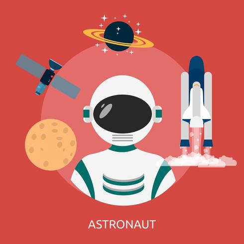 Astronout Conceptual ilustración Diseño vector