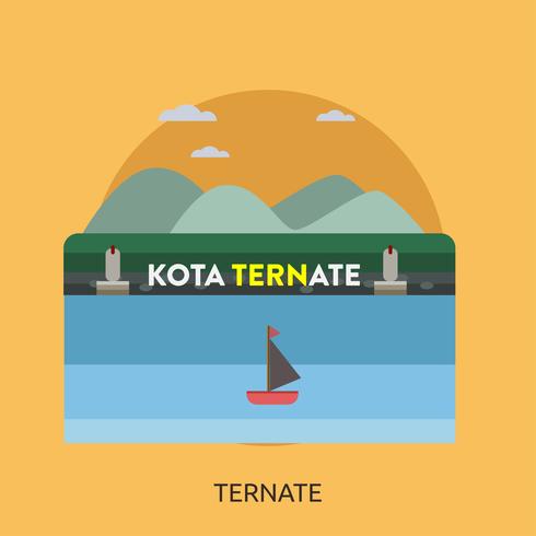 Ternate Conceptual Ilustración Diseño vector