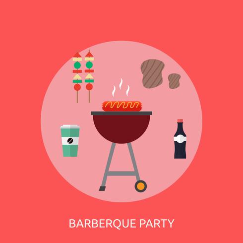 Barberque Party Conceptual illustration Design vector