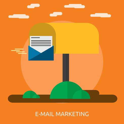 E-mail Marketing Conceptual Ilustración Diseño vector