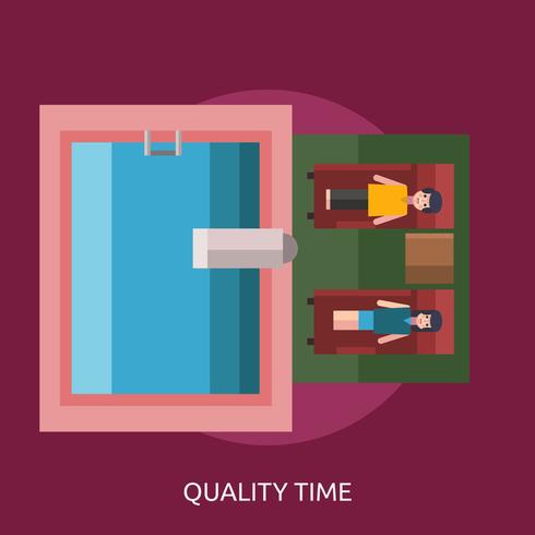 Quality Time Conceptual illustration Design vector