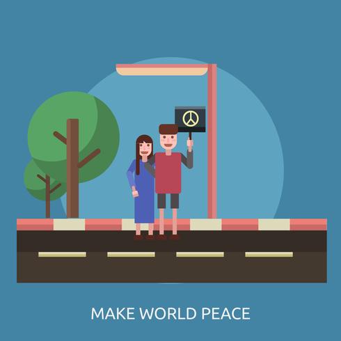 Make world Peace Conceptual illustration Design vector