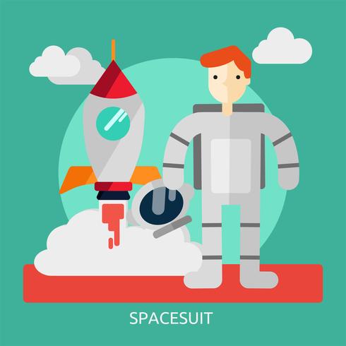 Spacesuit Conceptual illustration Design vector