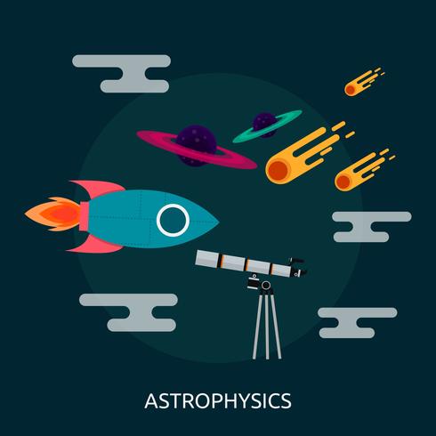 Astrofísica Conceptual Ilustración Diseño vector