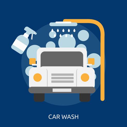 Car Wash Conceptual illustration Design vector