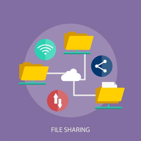 File Sharing Conceptual illustration Design vector