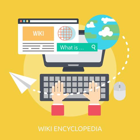 Wiki Encyclopedia Conceptual illustration Design vector