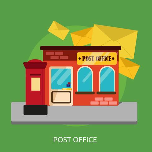 Oficina de correos conceptual ilustración diseño vector