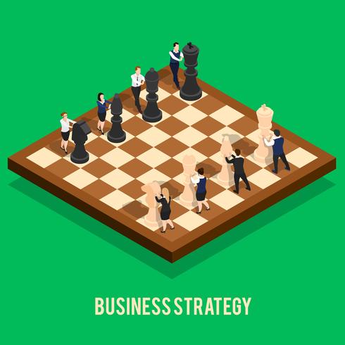 Business Strategy Chess Concept vector