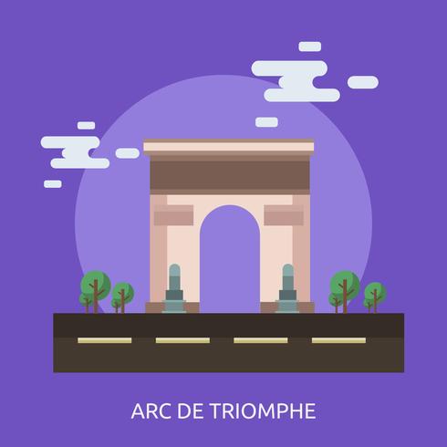 Arc de Triomphe Conceptual ilustración Diseño vector