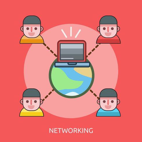 Networking Conceptual illustration Design vector