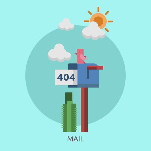 Mail Conceptual illustration Design vector