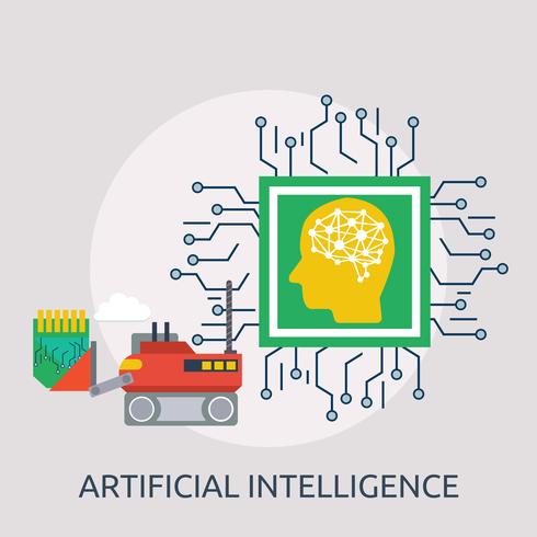 Artificial Intelligence Conceptual illustration Design vector
