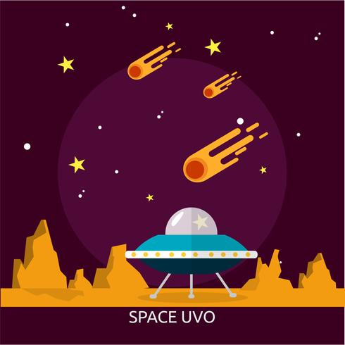 Espacio Uvo Conceptual Ilustración Diseño vector