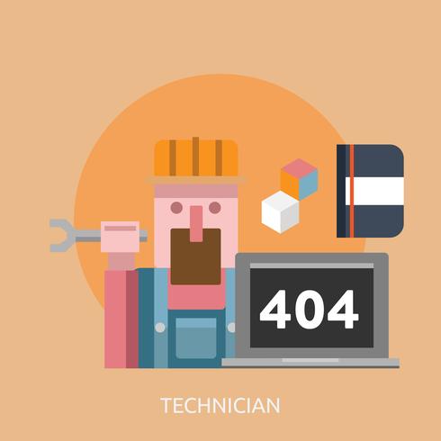 Technician Conceptual illustration Design vector