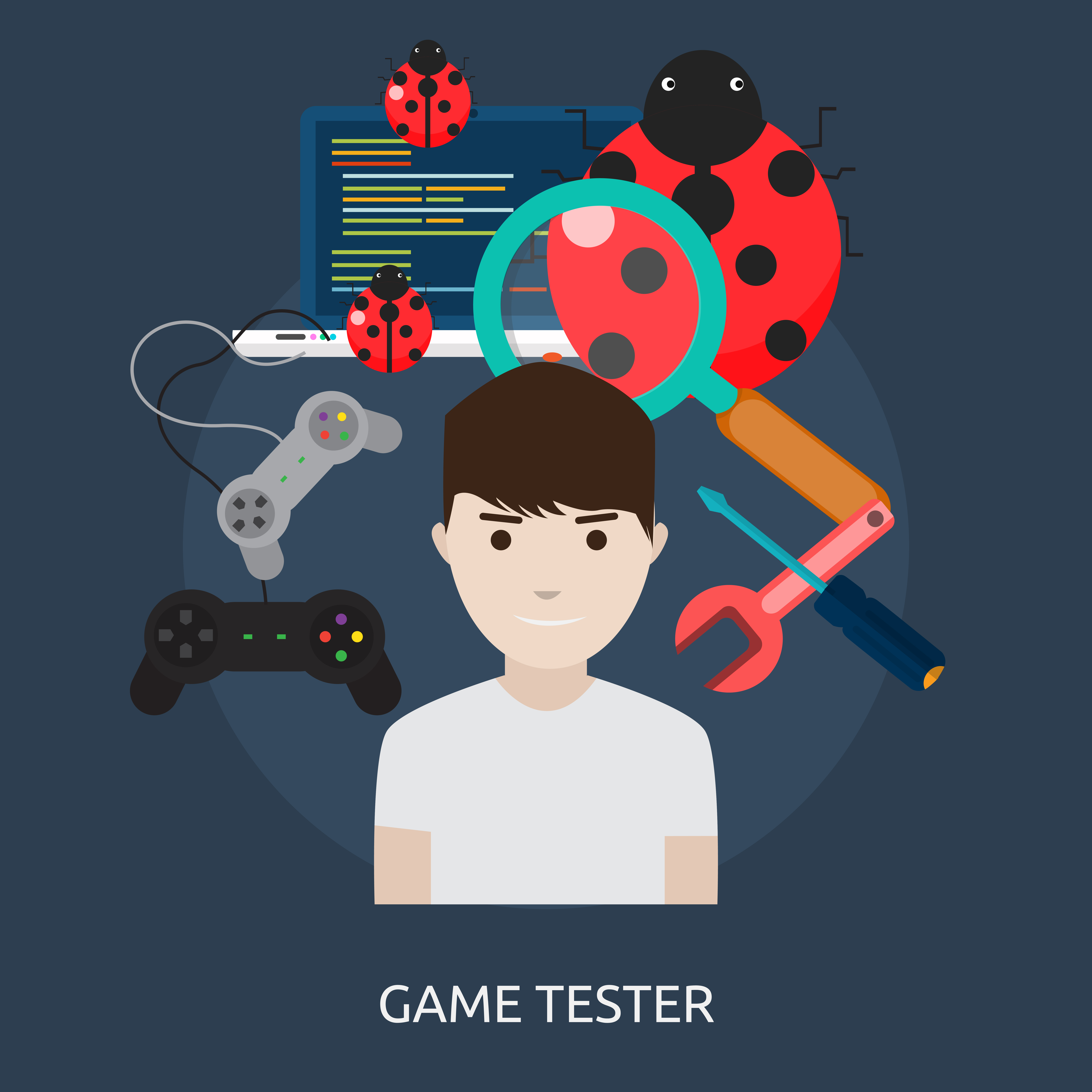 Game Tester Conceptual illustration Design 473948 Vector Art at Vecteezy