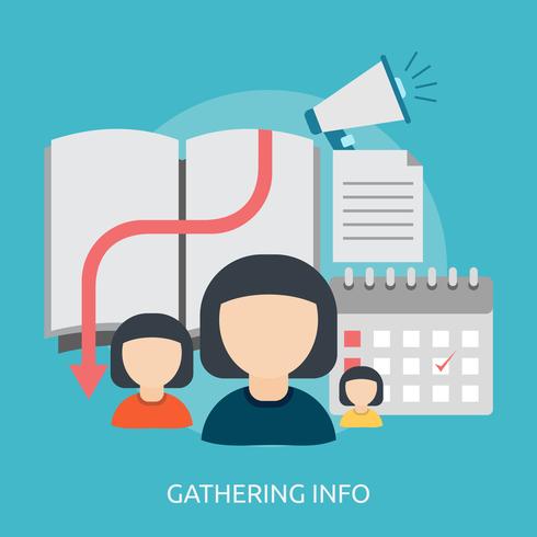 Gathering Info Conceptual illustration Design vector