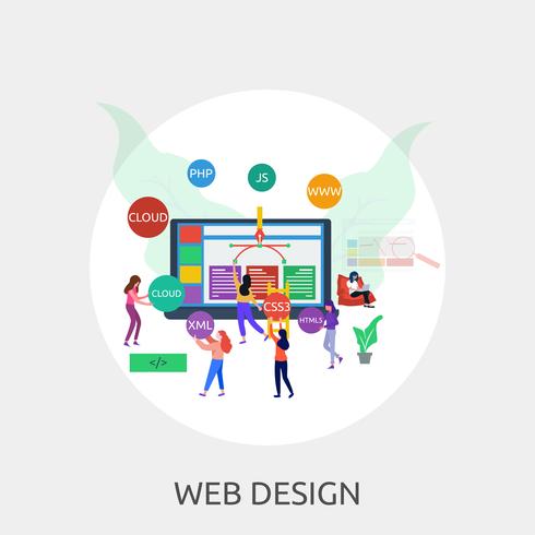 Web Design Conceptual illustration Design vector