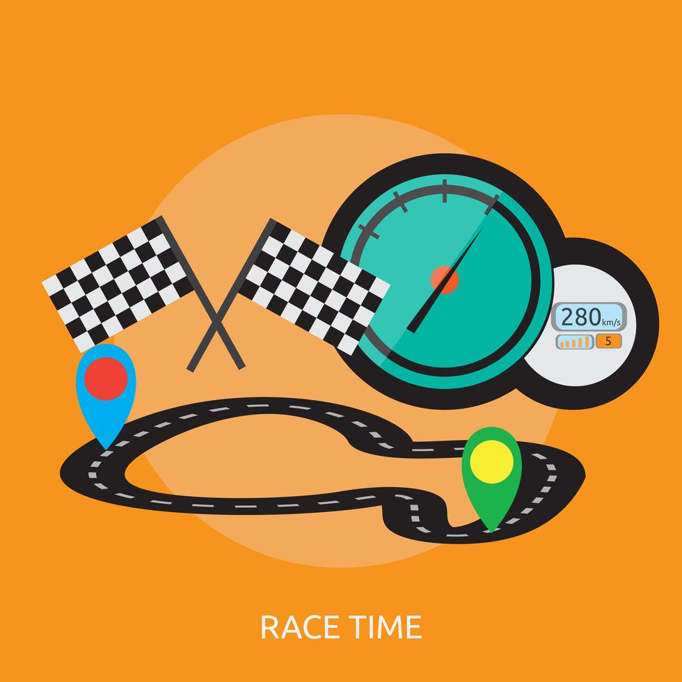 Race Time Conceptual illustration Design 473996 Vector Art at Vecteezy