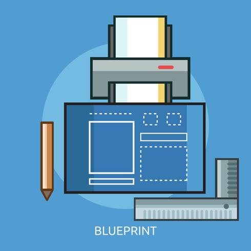 Blueprint Conceptual illustration Design vector