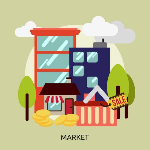 Market Conceptual illustration Design vector