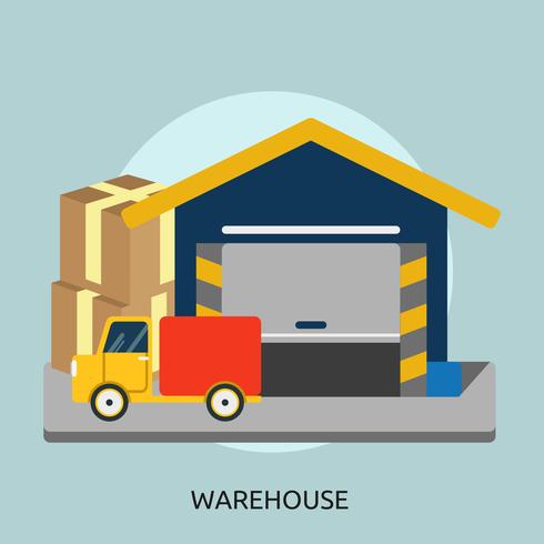 Warehouse Conceptual illustration Design vector