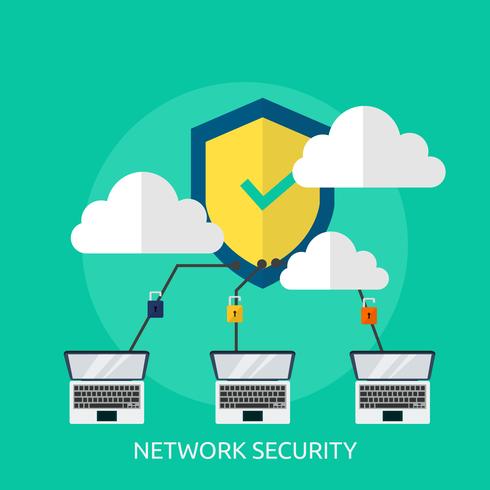 Network Security Conceptual illustration Design vector