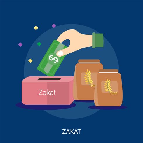 diseño conceptual ilustración conceptual diseño zakat vector