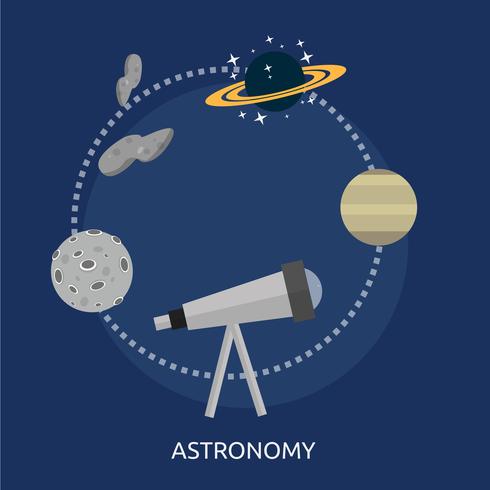 Astronomía Conceptual Ilustración Diseño vector