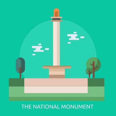 El Monumento Nacional Ilustración Conceptual Diseño. vector