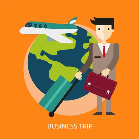 Business Trip Conceptual illustration Design vector