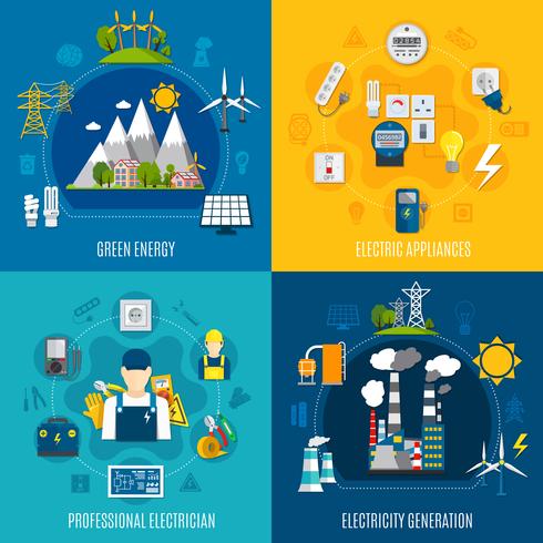 Electricity Infographics Energetics Professional Electrician Concept Stock  Vector (Royalty Free) 329572397