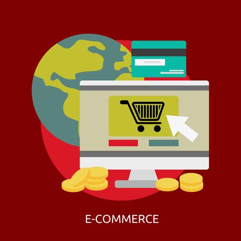 E-commerce Conceptual illustration Design vector