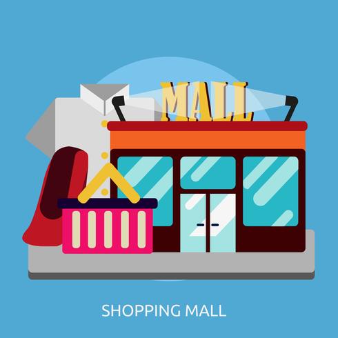 Shopping Mall Conceptual illustration Design vector