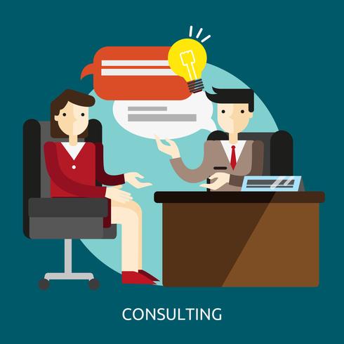 Consulting Conceptual illustration Design vector