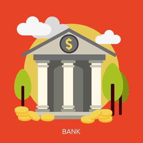 Banco Conceptual Ilustración Diseño vector