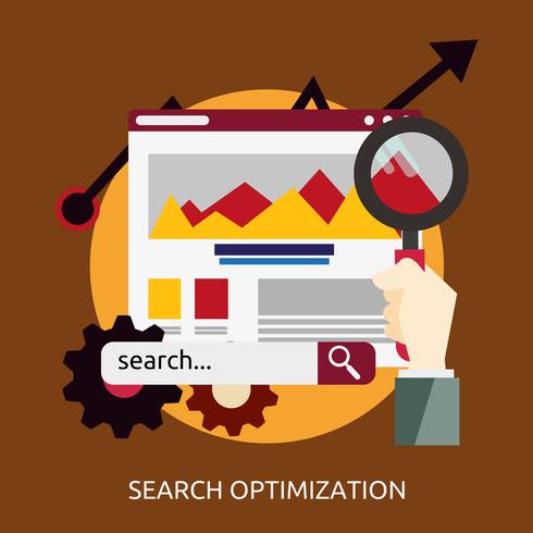 Optimización Seo Conceptual Ilustración Diseño vector