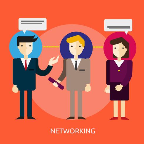 Networking Conceptual illustration Design vector