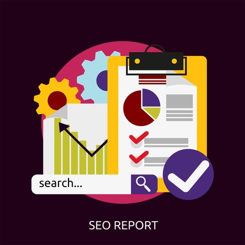 SEO Informe Conceptual Ilustración Diseño vector