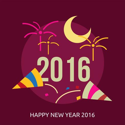 Happy New Year 2016 Conceptual illustration Design vector