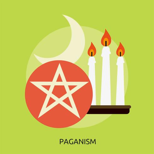 Paganism Conceptual illustration Design vector