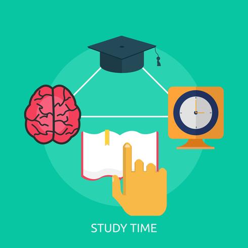 Study Time Conceptual illustration Design vector