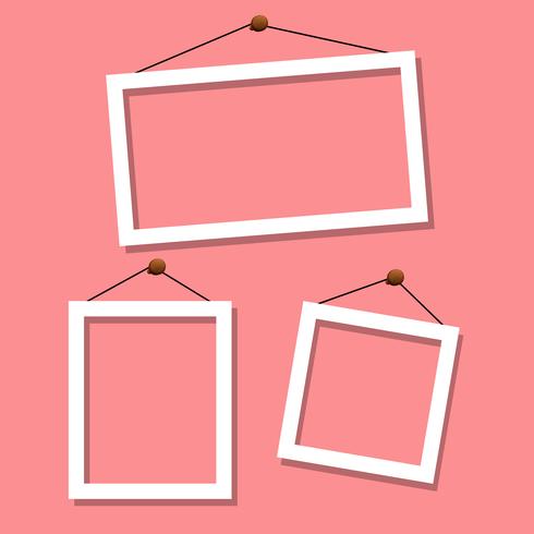 Set of fram on pink background vector