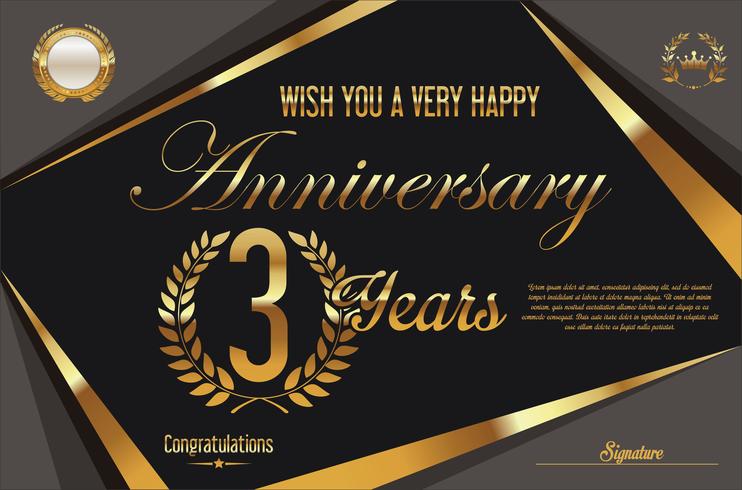 anniversary background vector