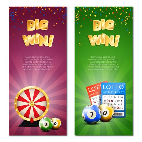 Lotería Bingo Banners verticales vector